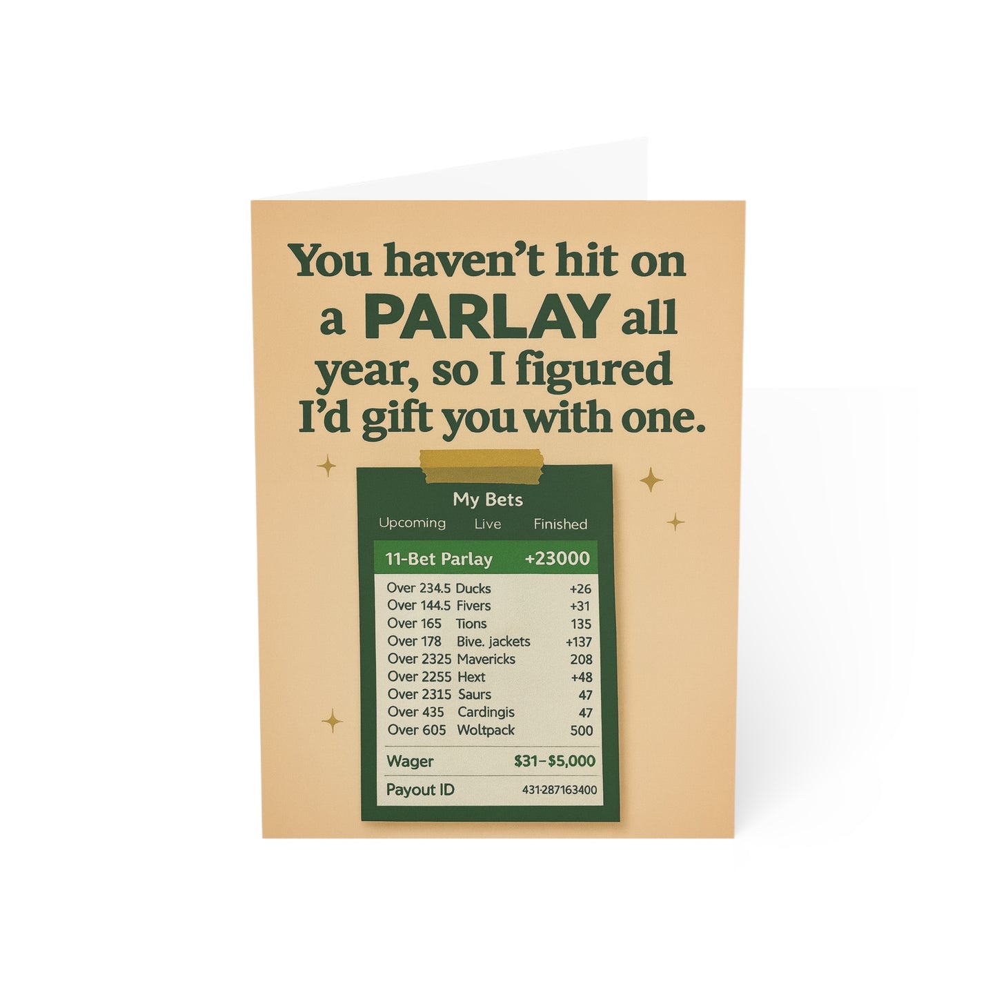 Snubbie Street – Funny Gag Greeting Card-YOU HAVEN'T HIT